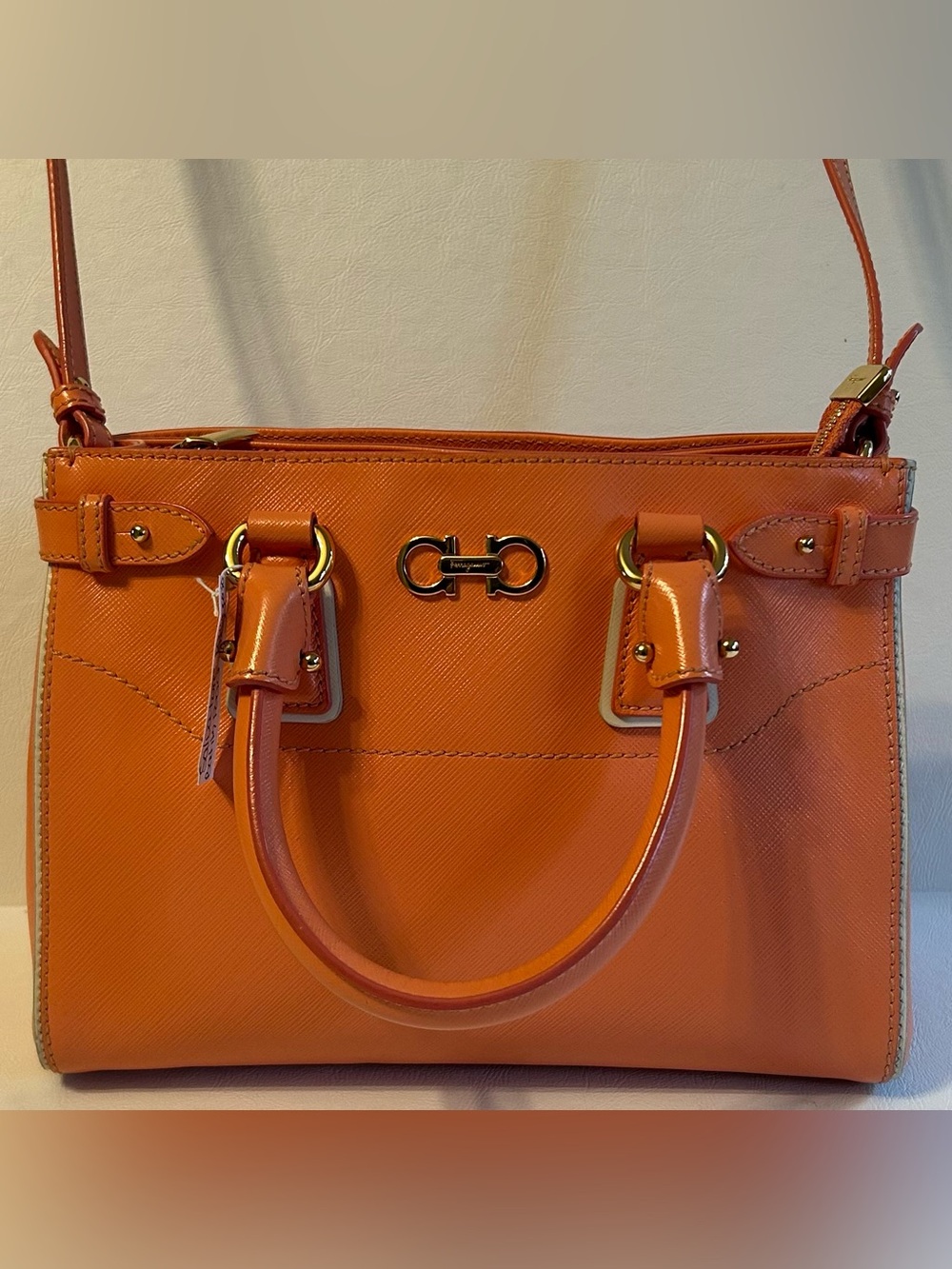 Salvatore Ferragamo Batik Peach Bag